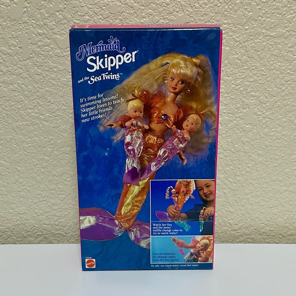 NEW 1993 Vintage Barbie Doll Mermaid Skipper and the Sea Twins Merbaby Babies - Picture 3 of 5